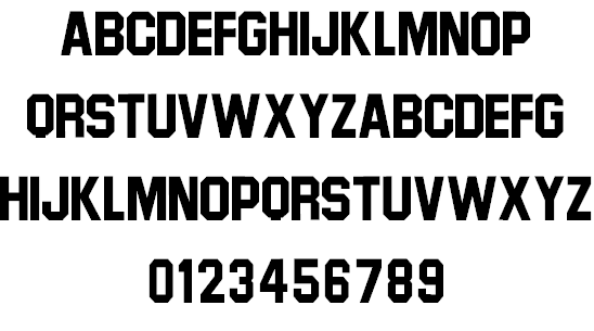 font for sports jersey
